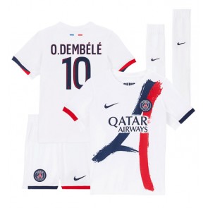 Paris Saint-Germain Ousmane Dembele #10 Gostujuci Dres za Dječji 2024-25 Kratak Rukavima (+ kratke hlače)